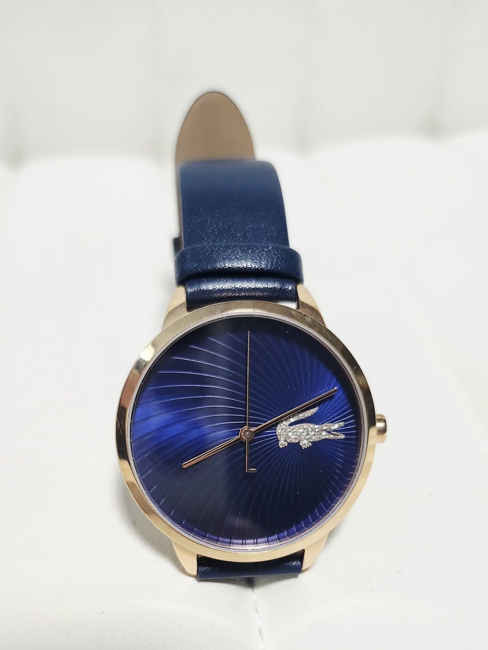 Lacoste Women's/Unisex Lexi Blue Dial Leather Strap Watch